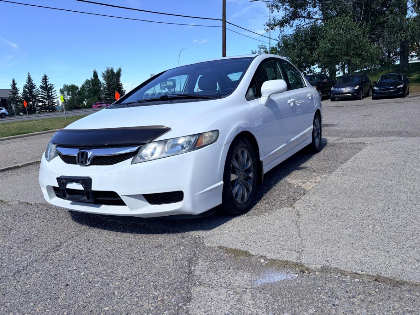 White 2010 Honda Civic Sedan Front-Wheel Drive Manual